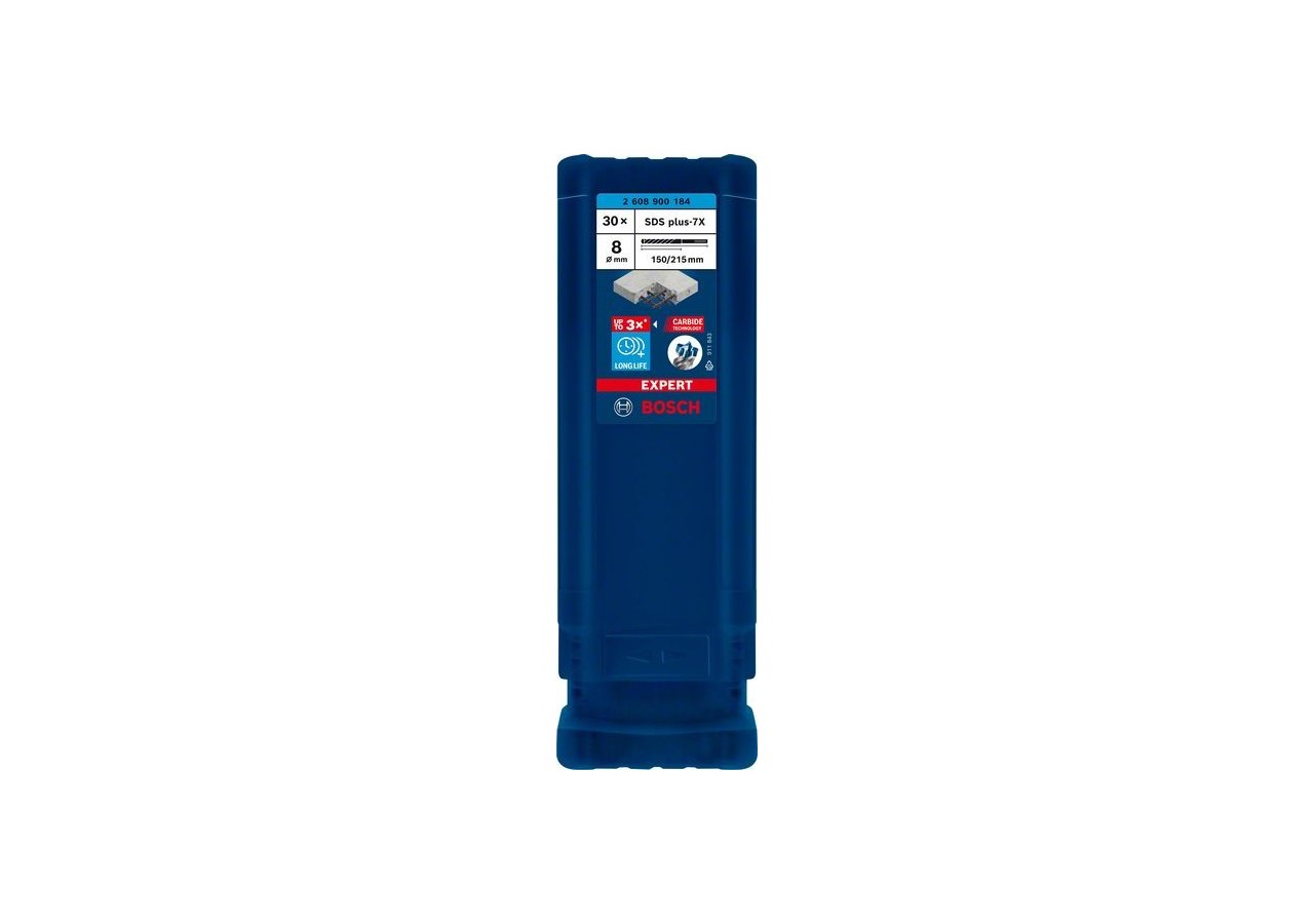 Foret pour perforateur Expert SDS plus-7X 8 x 150 x 215 mm - 2608900184 - Bosch