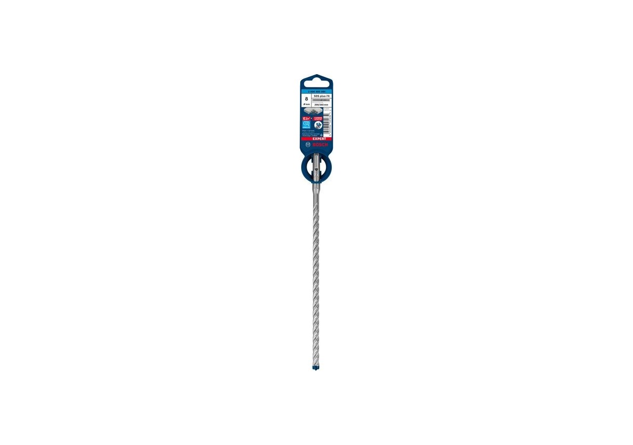 Foret pour perforateur Expert SDS plus-7X 8 x 200 x 265 mm - 2608900090 - Bosch