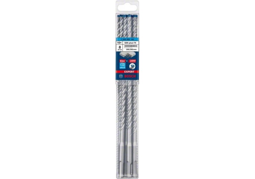 Foret pour perforateur Expert SDS plus-7X 8 x 200 x 265 mm - 2608900169 - Bosch