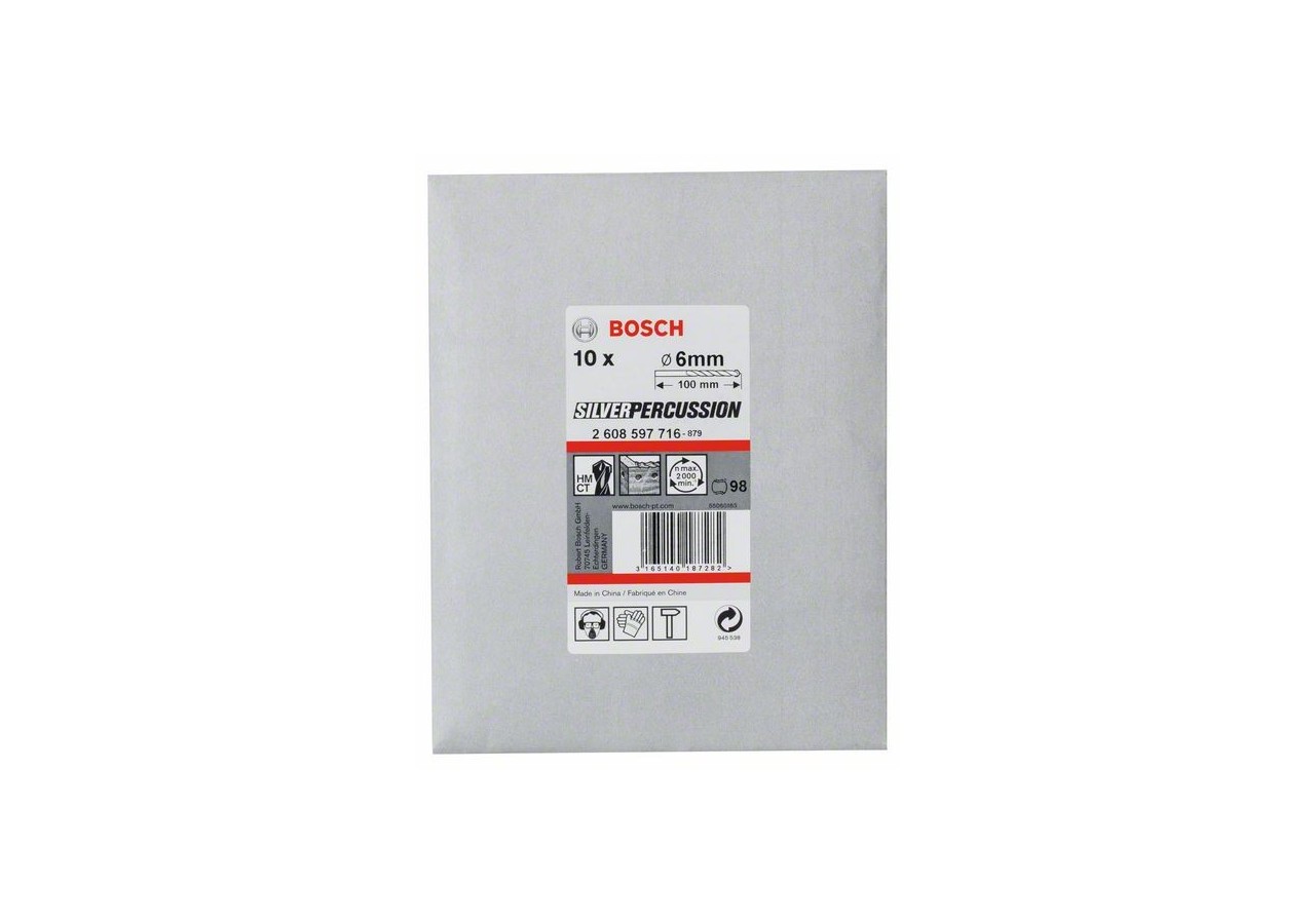 Forets à béton CYL-3 6 x 60 x 100 mm, d 5,5 mm Pack de 10 - 2608597716 - Bosch