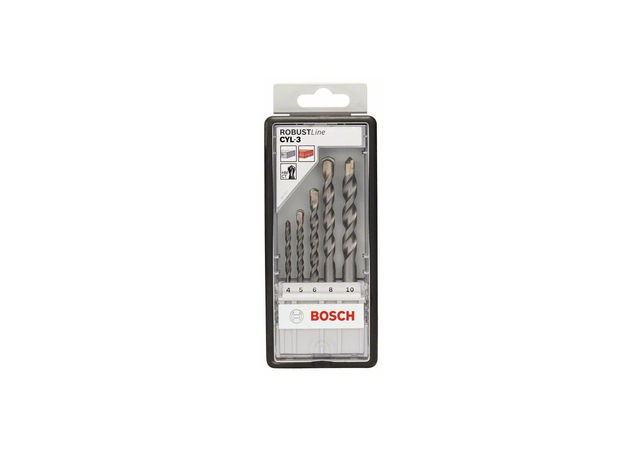 Coffret 5 Forets materiaux CYL-3 ORIGINAL 4/5/6/8/10mm - 2607010524 - Bosch