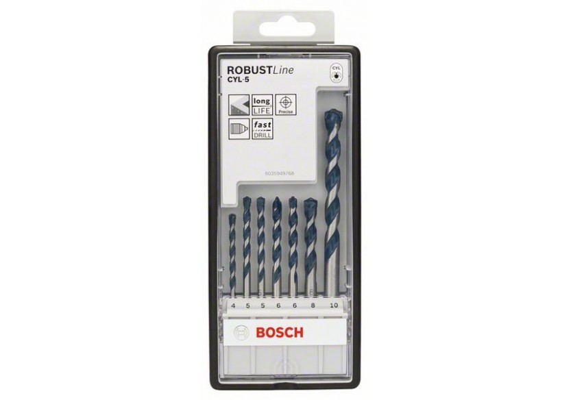 Coffret 7 Forets materiaux CYL-5 PRO 4/5/5/6/6/8/10mm - 2608588167 - Bosch Coffret 7 Forets materiaux CYL-5 PRO 4/5/5/6/6/8/10mm - 2608588167 - Bosch