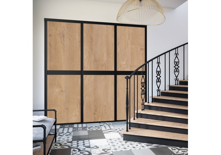 Façade de placard coulissante 3 portes Fontainebleau - Kazed : Confort'Mat 2