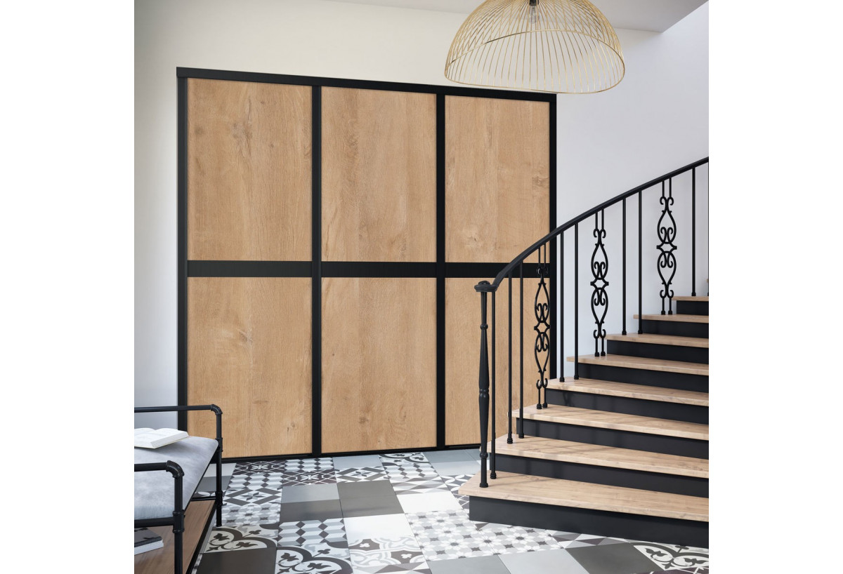 Façade de placard coulissante 3 portes Fontainebleau - Kazed : Confort'Mat