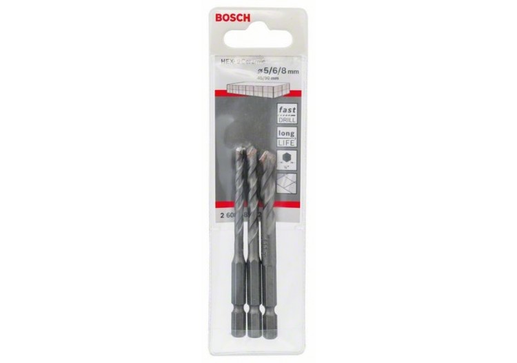 Set Foret HEX Faience 5/6/8 - 2608589527 - Bosch