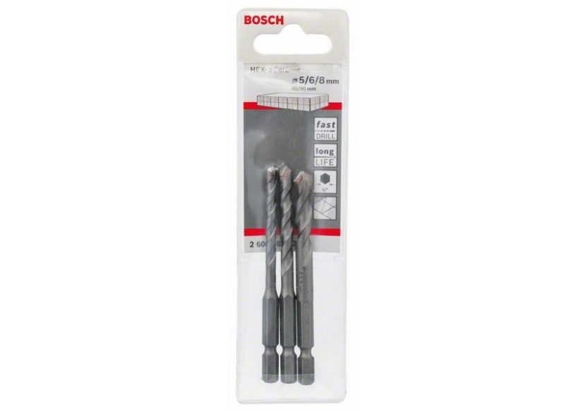 Set Foret HEX Faience 5/6/8 - 2608589527 - Bosch