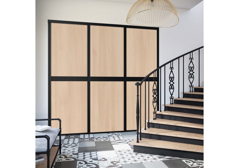 Façade de placard coulissante 3 portes Fontainebleau - Kazed : Confort'Mat