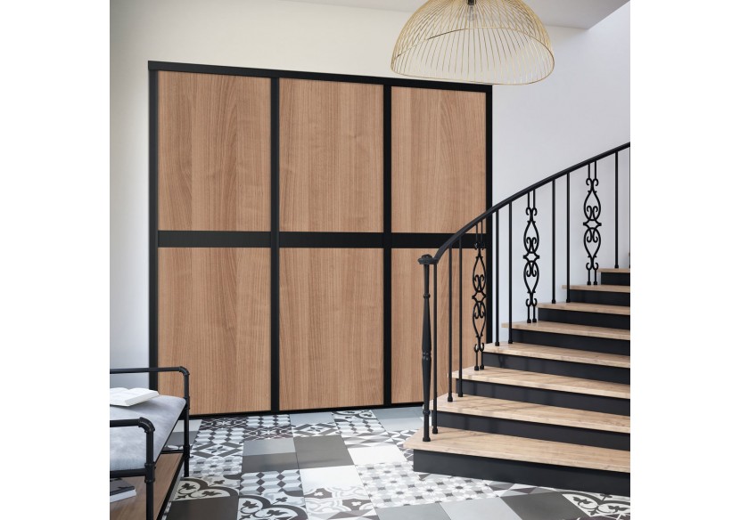 Façade de placard coulissante 3 portes Fontainebleau - Kazed : Confort'Mat