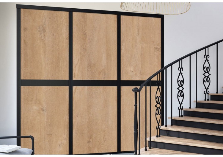 Façade de placard coulissante 3 portes Fontainebleau - Kazed : Confort'Mat