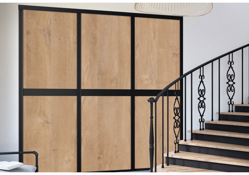 Façade de placard coulissante 3 portes Fontainebleau - Kazed : Confort'Mat