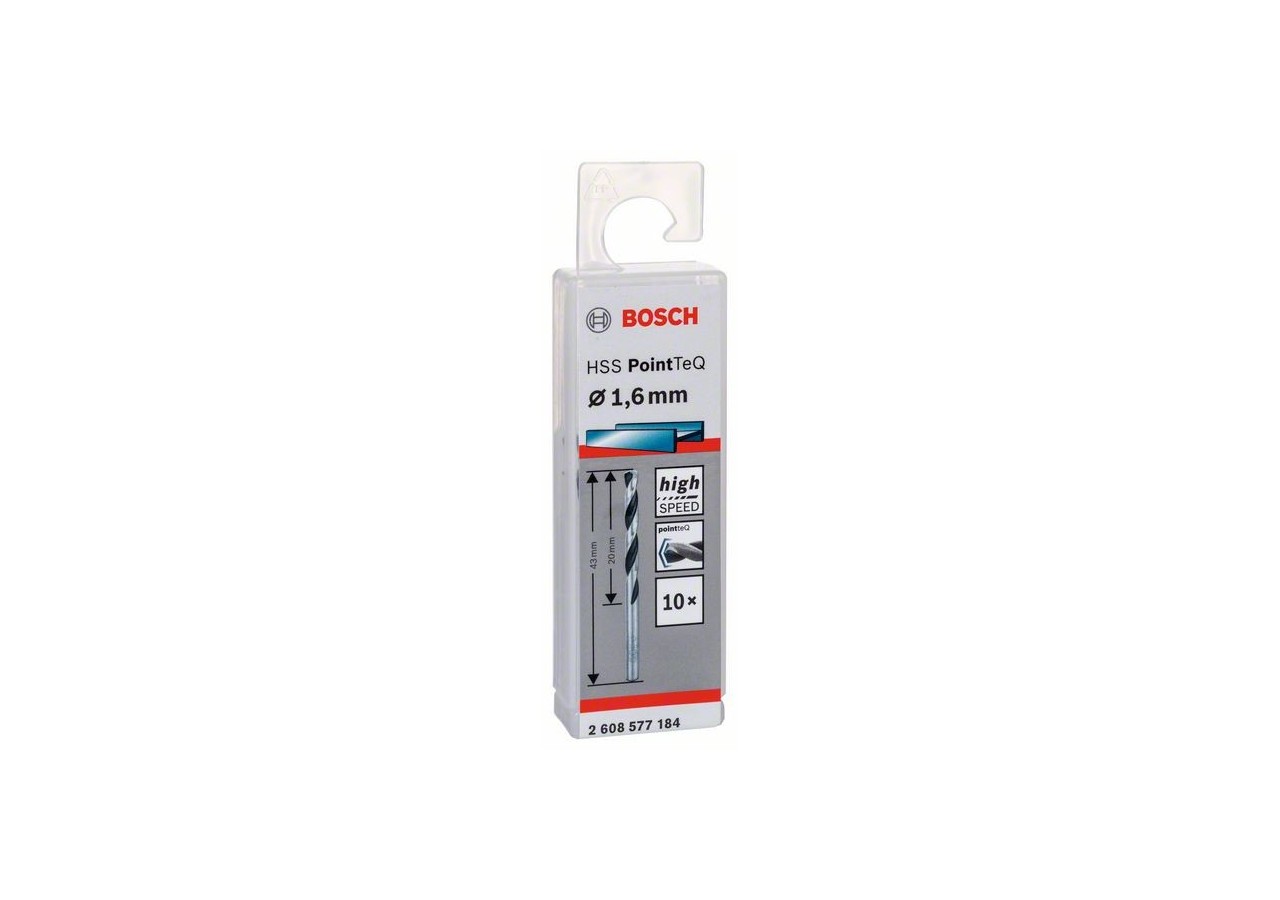 Forets à métaux HSS PointTeQ, DIN 338 - 2608577184 - Bosch
