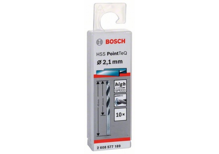 Forets à métaux HSS PointTeQ, DIN 338 - 2608577189 - Bosch 2