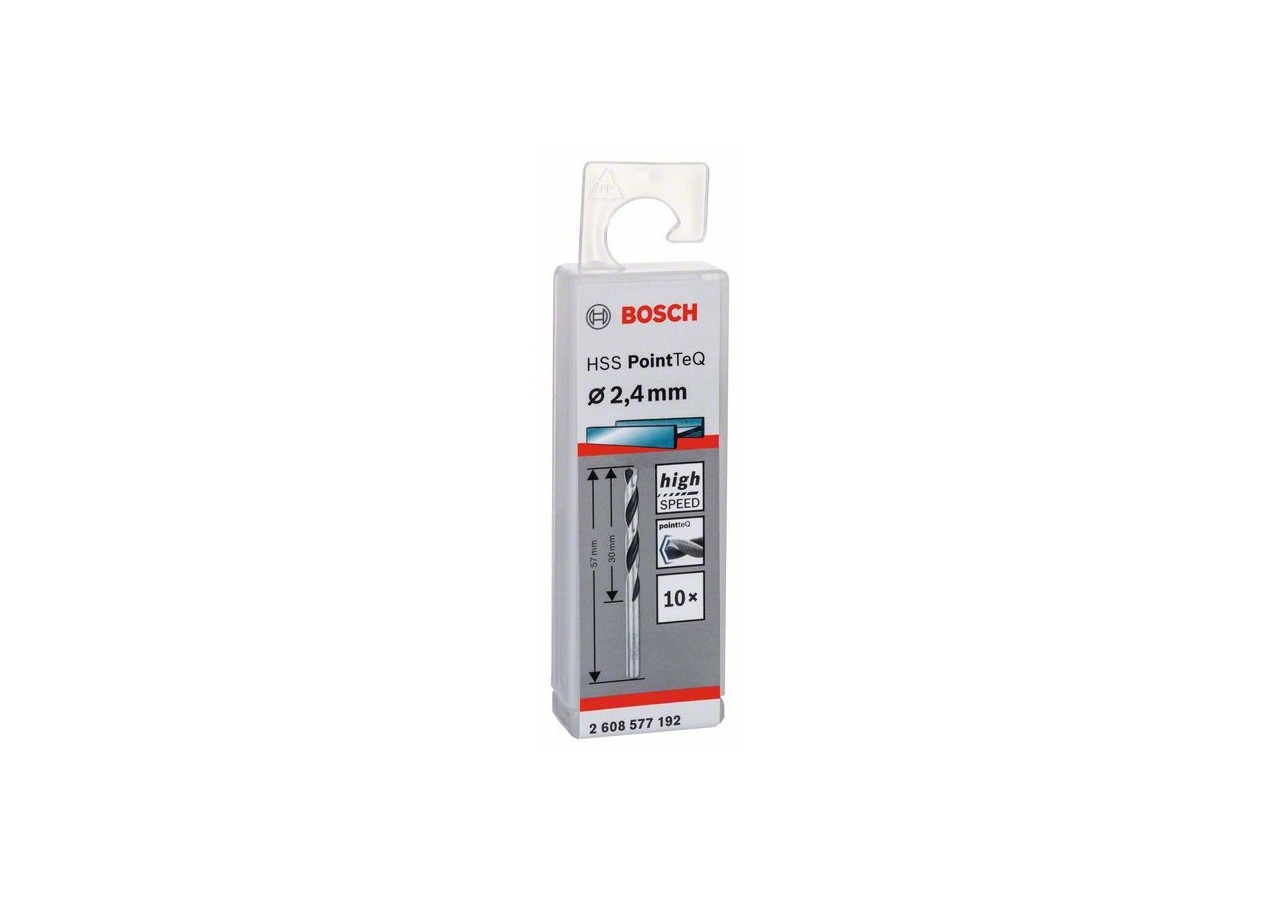 Forets à métaux HSS PointTeQ, DIN 338 - 2608577192 - Bosch