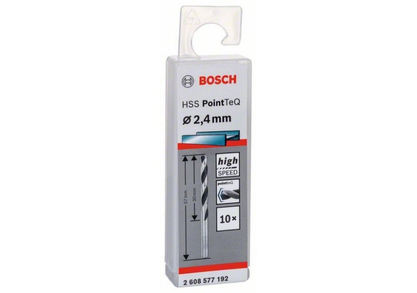 Forets à métaux HSS PointTeQ, DIN 338 - 2608577192 - Bosch