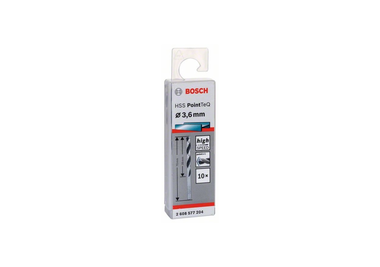 Forets à métaux HSS PointTeQ, DIN 338 - 2608577204 - Bosch