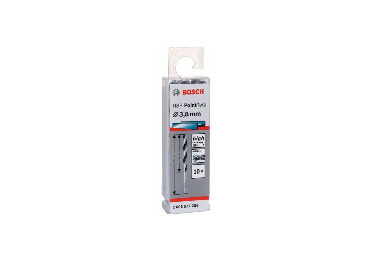Forets à métaux HSS PointTeQ, DIN 338 - 2608577206 - Bosch