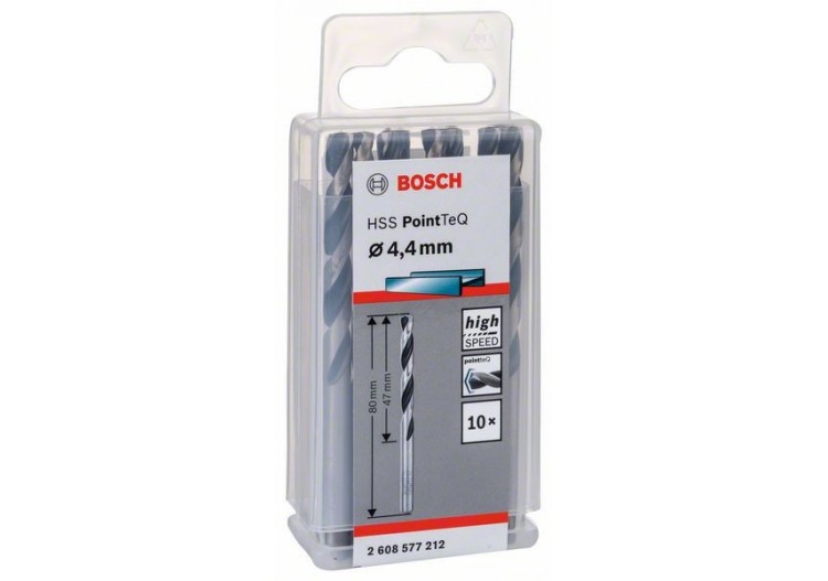 Forets à métaux HSS PointTeQ, DIN 338 - 2608577212 - Bosch