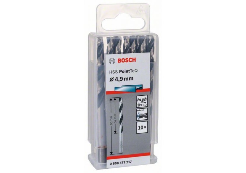 Forets à métaux HSS PointTeQ, DIN 338 - 2608577217 - Bosch