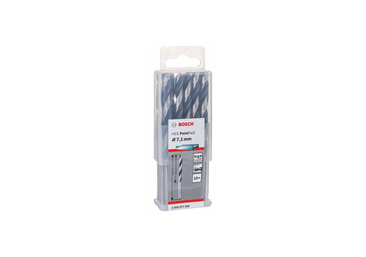 Forets à métaux HSS PointTeQ, DIN 338 - 2608577239 - Bosch