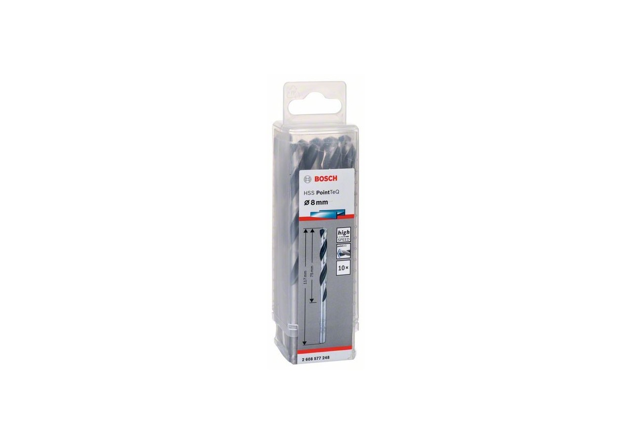 Forets à métaux HSS PointTeQ, DIN 338 - 2608577248 - Bosch