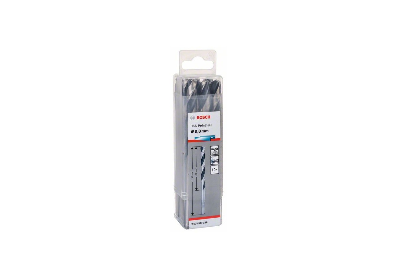 Forets à métaux HSS PointTeQ, DIN 338 - 2608577266 - Bosch