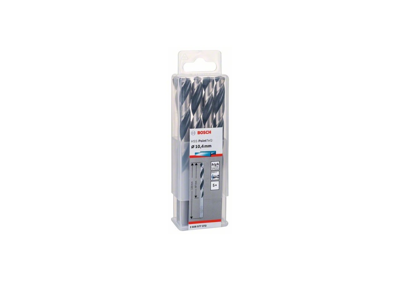 Forets à métaux HSS PointTeQ, DIN 338 - 2608577272 - Bosch