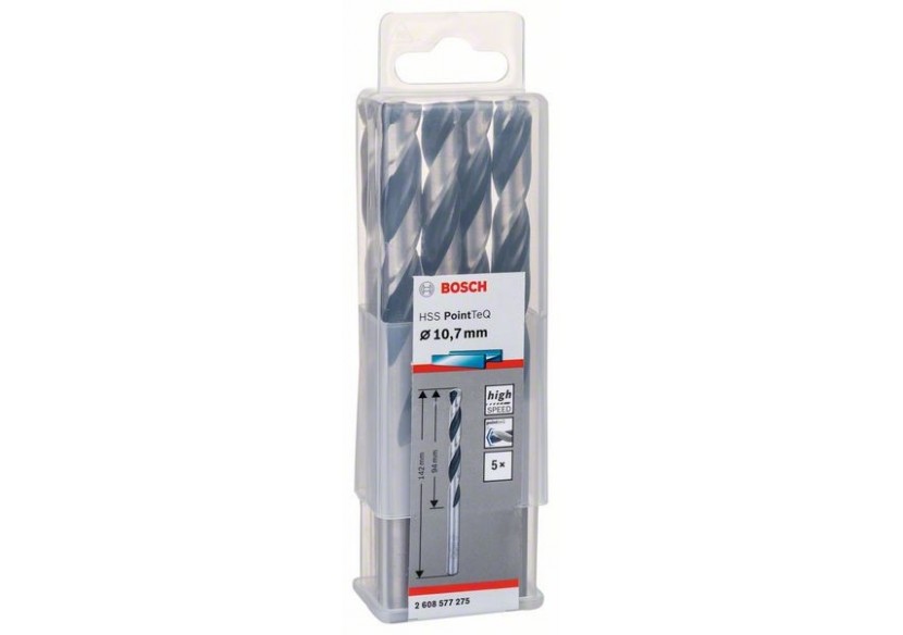 Forets à métaux HSS PointTeQ, DIN 338 - 2608577275 - Bosch