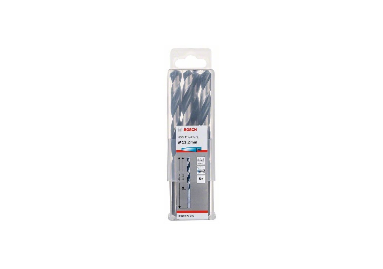 Forets à métaux HSS PointTeQ, DIN 338 - 2608577280 - Bosch