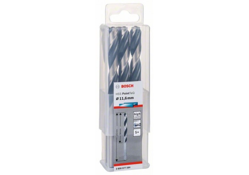 Forets à métaux HSS PointTeQ, DIN 338 - 2608577284 - Bosch