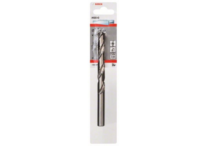 Forets à métaux rectifiés HSS-G, DIN 338 11 x 94 x 142 mm Pack de 1 - 2608585938 - Bosch