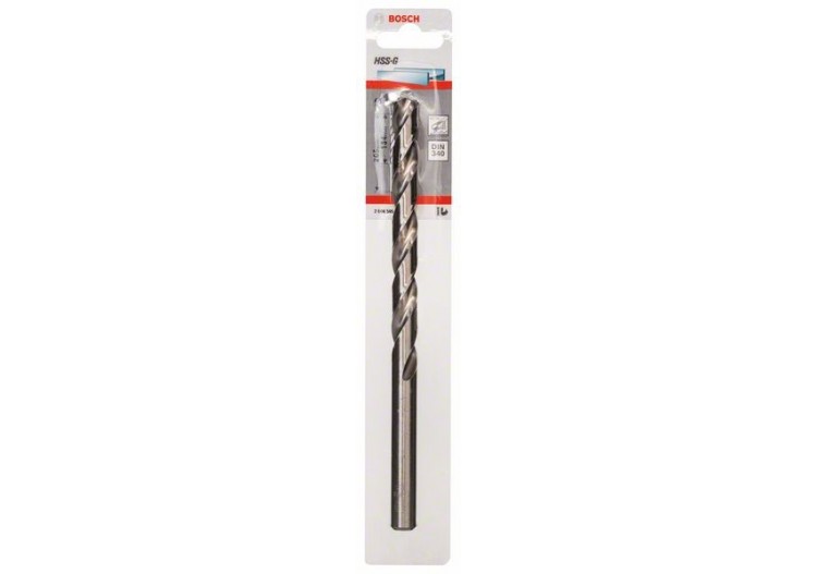 Forets à métaux rectifiés HSS-G, DIN 340, série longue 12 x 134 x 205 mm Pack de 1 - 2608595692 - Bosch