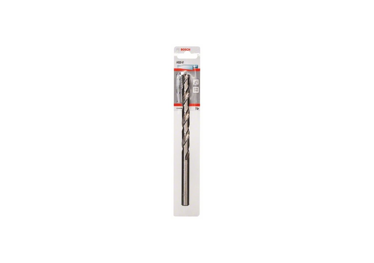 Forets à métaux rectifiés HSS-G, DIN 340, série longue 12 x 134 x 205 mm Pack de 1 - 2608595692 - Bosch
