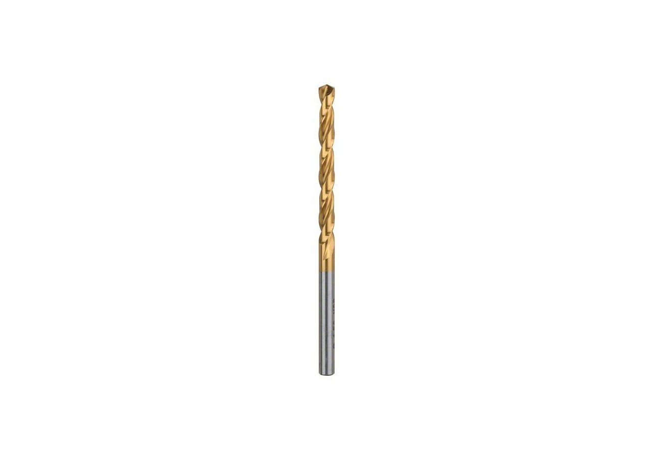 Forets à métaux rectifiés HSS-TiN, DIN 338 4,5 x 47 x 80 mm Pack de 1 - 2608596696 - Bosch
