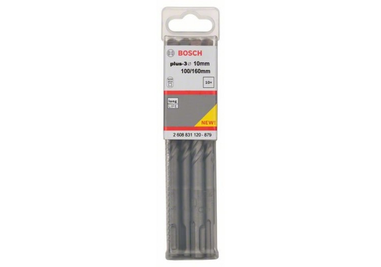 Forets SDS-plus-3 pour perforateur 10 x 100 x 160 mm Pack de 10 - 2608831120 - Bosch