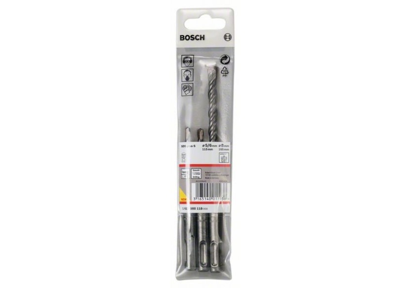 3 forets beton sds plus 5 PRO 5/6/8mm - 1617000118 - Bosch 3 forets beton sds plus 5 PRO 5/6/8mm - 1617000118 - Bosch