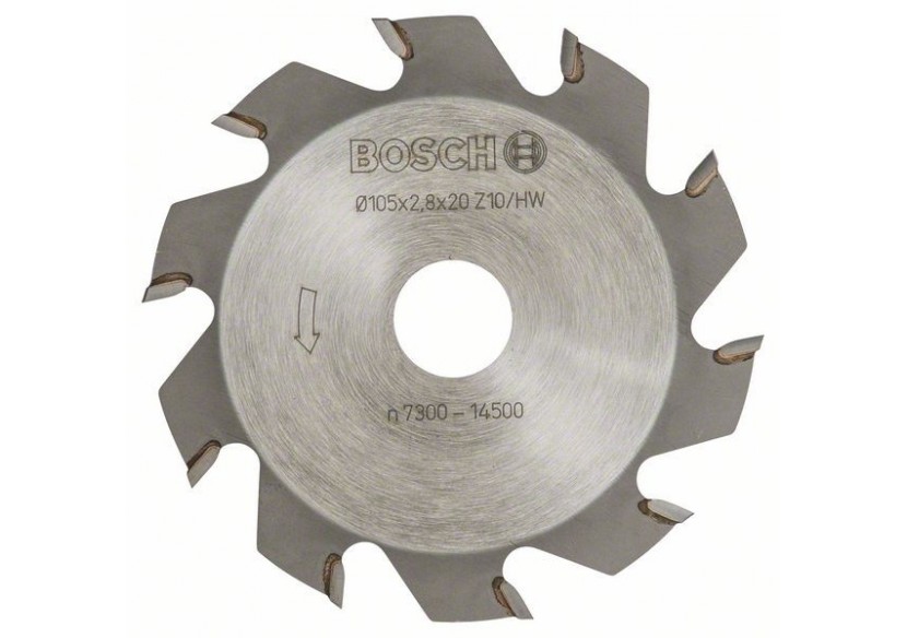 Fraise circulaire pour rainureuse GUF4-22A et défonceuse PSF22A 105x20x2,8mm 10D - 3608641001 - Bosch Fraise circulaire pour rainureuse GUF4-22A et défonceuse PSF22A 105x20x2,8mm 10D - 3608641001 - Bosch