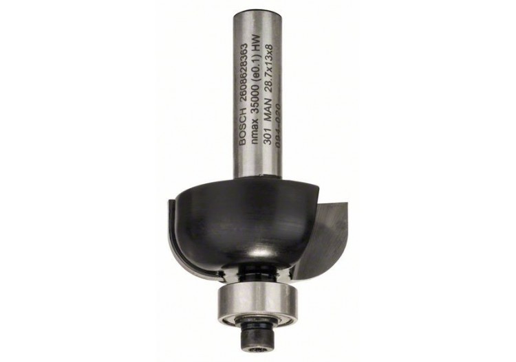 Fraises à canneler avec roulement à billes, à deux tranchants, carbure - 2608628363 - Bosch