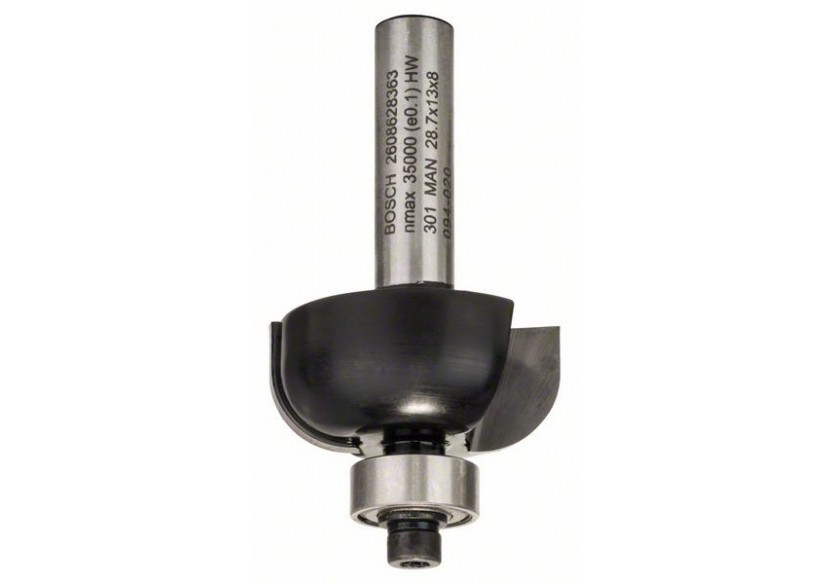 Fraises à canneler avec roulement à billes, à deux tranchants, carbure - 2608628363 - Bosch