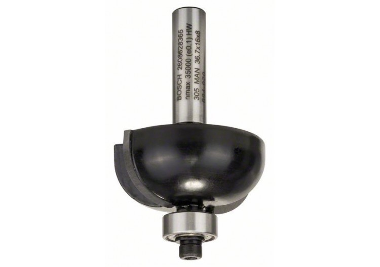 Fraises à canneler avec roulement à billes, à deux tranchants, carbure - 2608628365 - Bosch