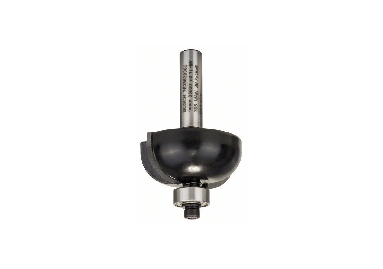 Fraises à canneler avec roulement à billes, à deux tranchants, carbure - 2608628365 - Bosch