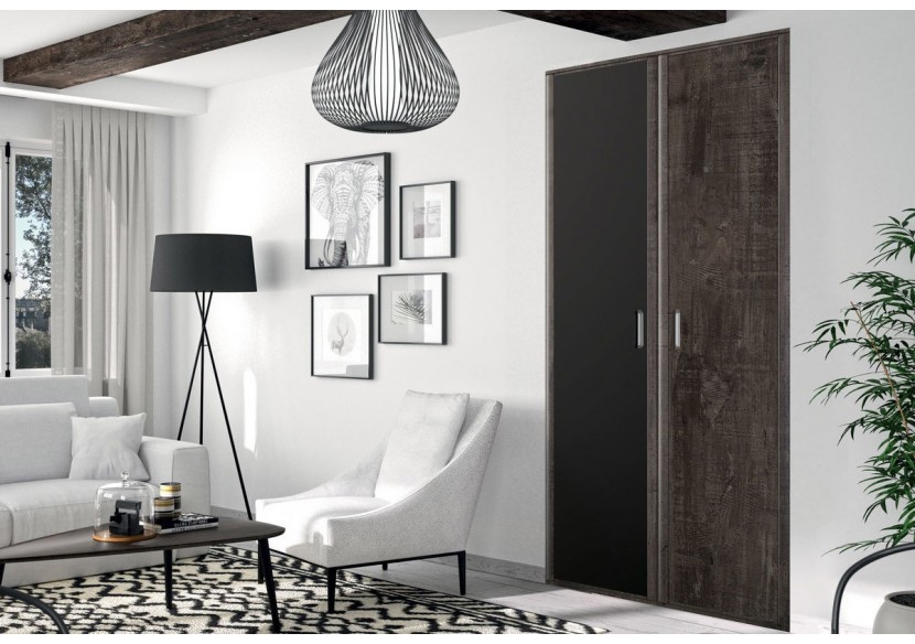 Façade de placard pivotante 2 portes Monteverde uni mat - Kazed : Confort'Mat