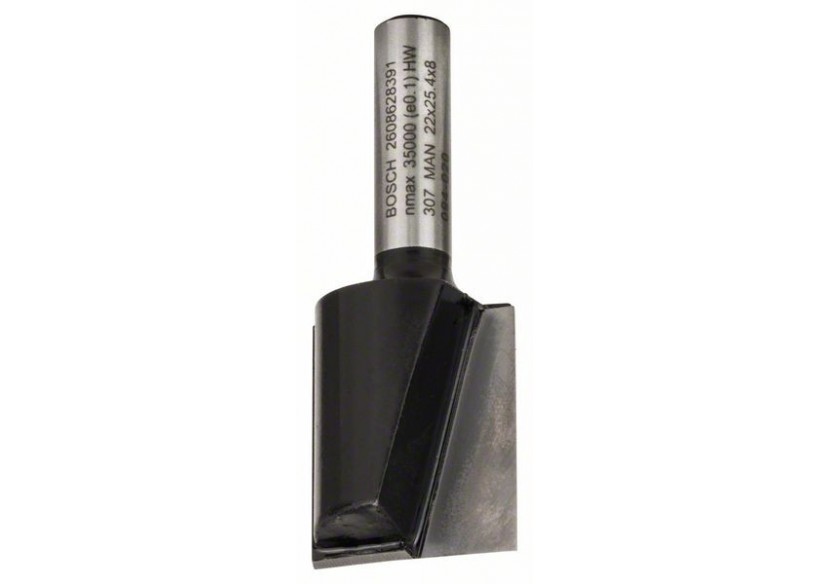 Fraises à rainurer droit, à deux tranchants, carbure - 2608628391 - Bosch