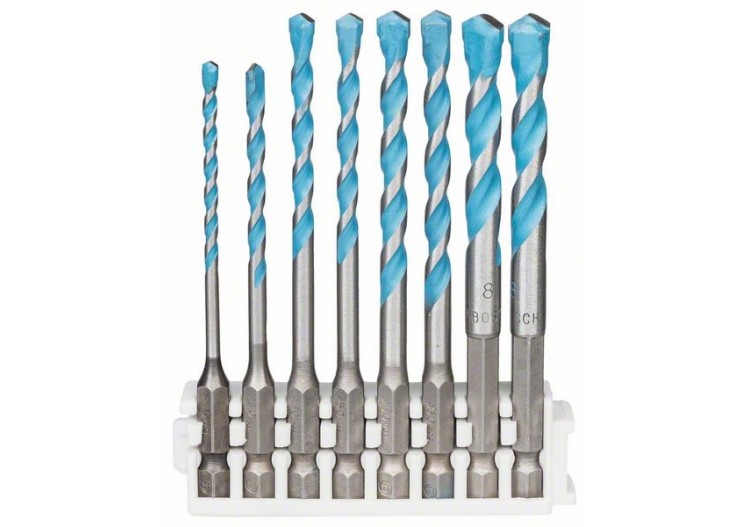 Kit 8 forets Multimatériaux 3 4 2x5 2x6 2x8mm - 2608577141 - Bosch