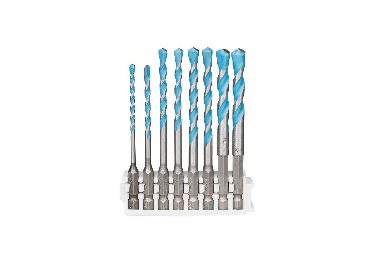 Kit 8 forets Multimatériaux 3 4 2x5 2x6 2x8mm - 2608577141 - Bosch