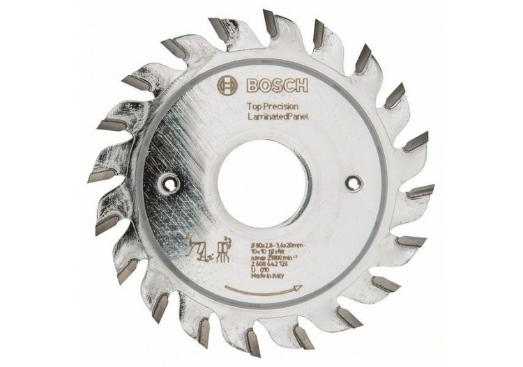 Inciseur Top Precision Laminated Panel 80 x 20 x 2,8-3,6 mm, 10+10 - 2608642126 - Bosch