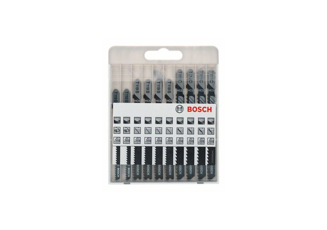 Kit 10 Lames scie sauteuse Bois T 119 BO  T 119 B  T 111 C - 2607010629 - Bosch