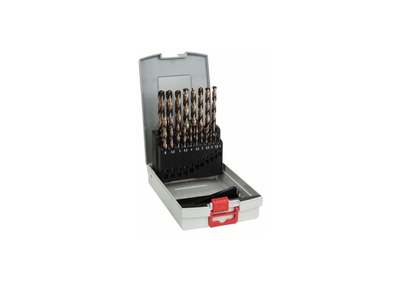 Kit 19 forets à métaux hélicoïdaux HSS-Co Ø1 à 10mm - 2608587014 - Bosch