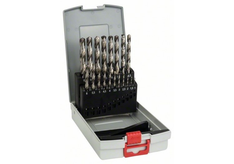 Kit 19 forets cylindriques métal HSS-G Ø1 à 10mm - 2608587013 - Bosch