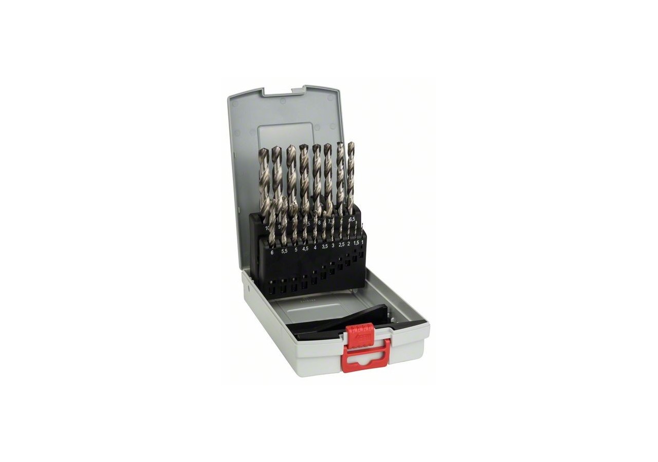 Kit 19 forets cylindriques métal HSS-G Ø1 à 10mm - 2608587013 - Bosch