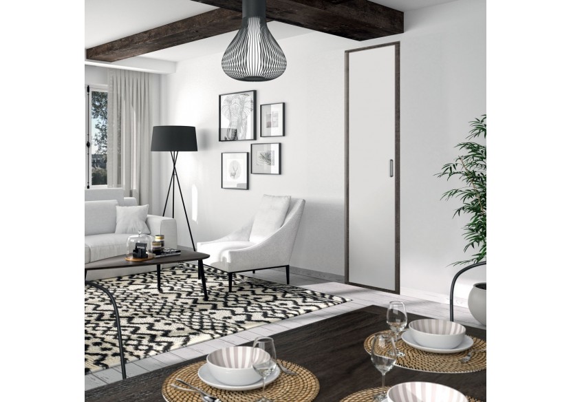 Façade de placard pivotante 1 porte Monteverde uni mat - Kazed : Confort'Mat